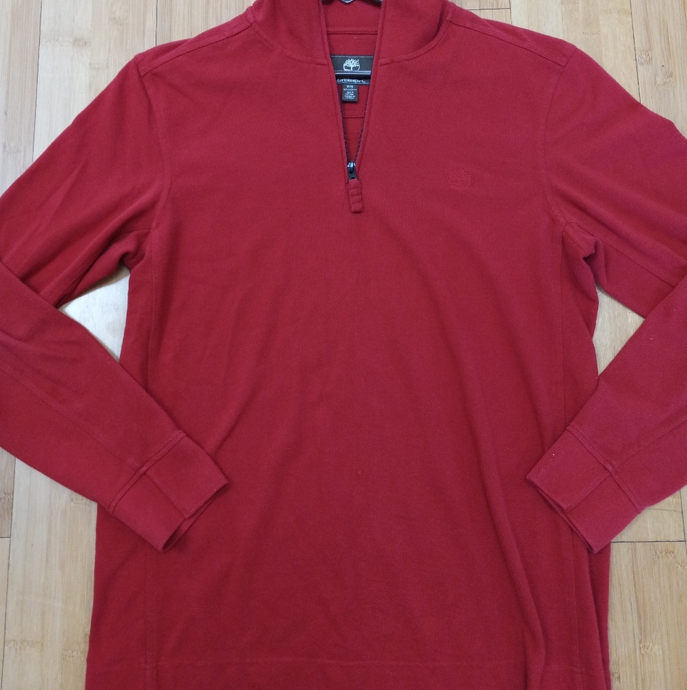 Timberland, red, long sleeve, earth keepers, size M
